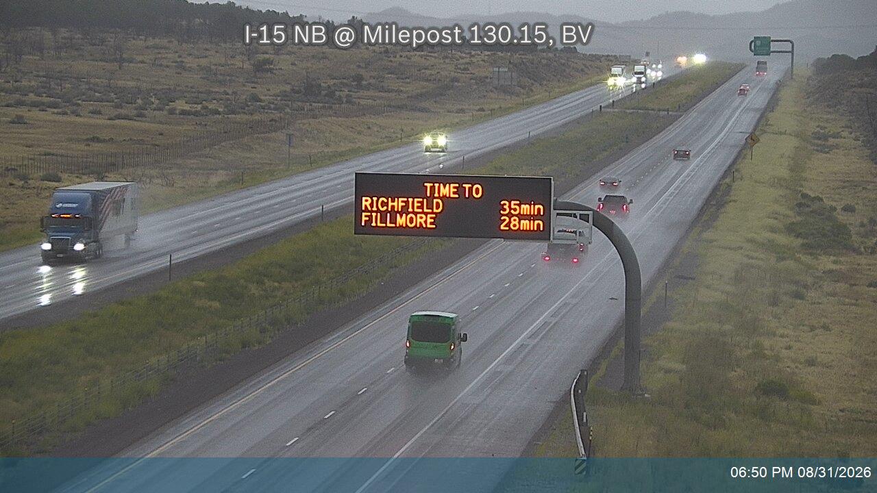 I-15 NB @ Milepost 130.15, BV live camera view