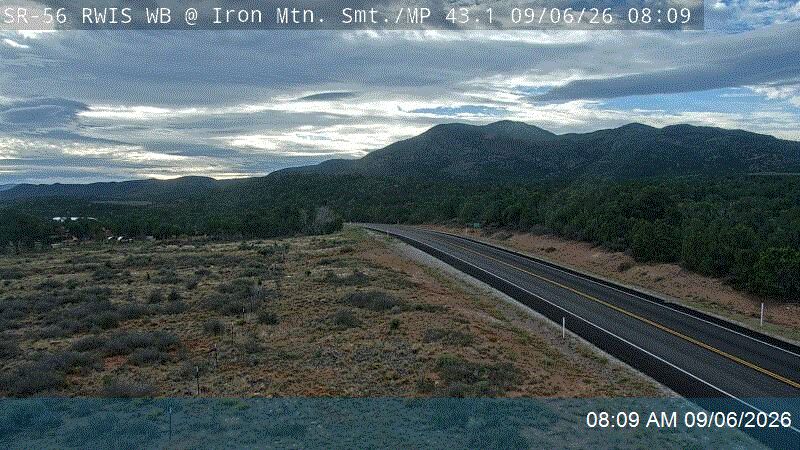 SR-56 RWIS WB @ Iron Mountain Summit / MP 43.1 RN live camera view