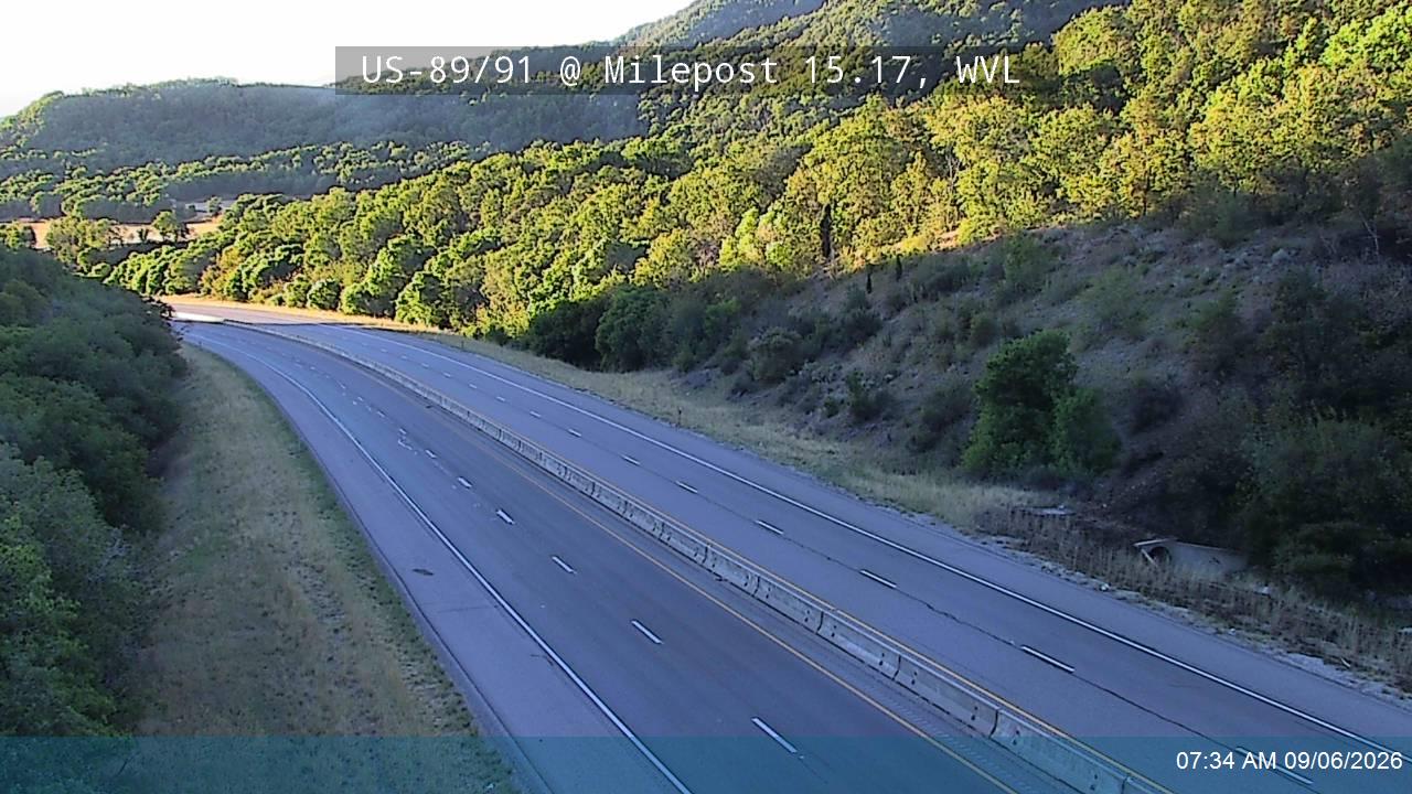 US-89/91 @ Milepost 15.17, WVL live camera view