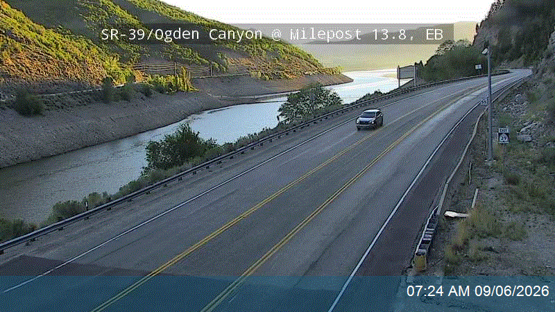 SR-39 / Ogden Canyon @ SR-158 / MP 13.8, EB live camera view