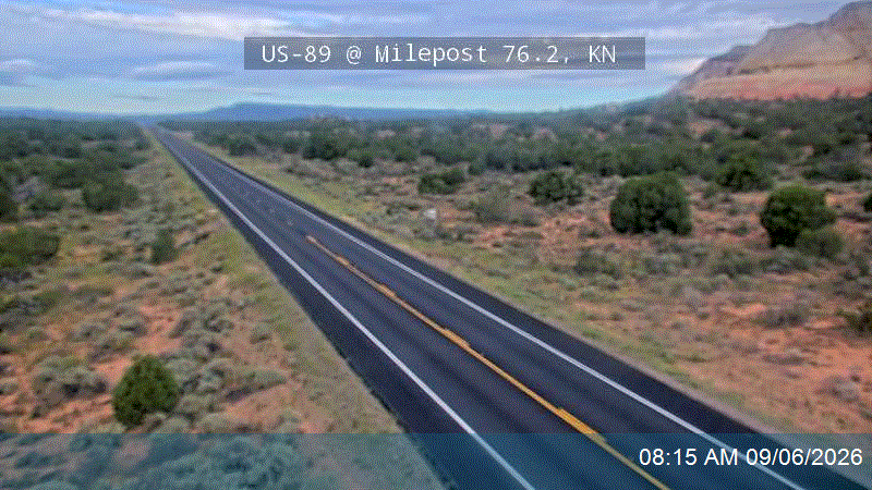 US-89 @ Milepost 76.2, KN live camera view