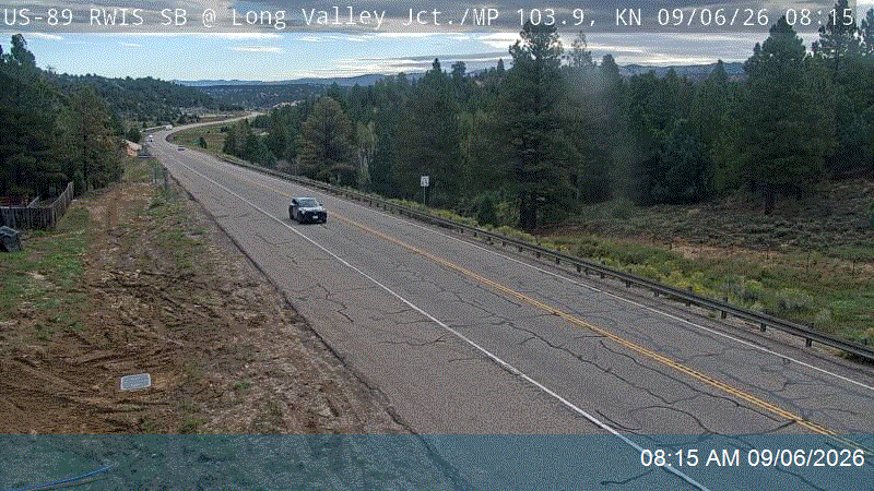US-89 RWIS SB @ Long Valley Jct / MP 103.8, KN live camera view