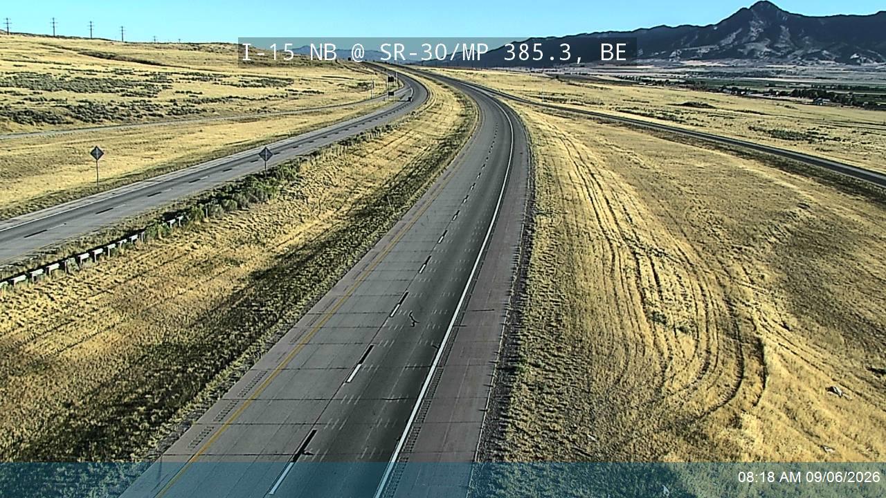 I-15 NB @ SR-30 / MP 385.3, BE live camera view