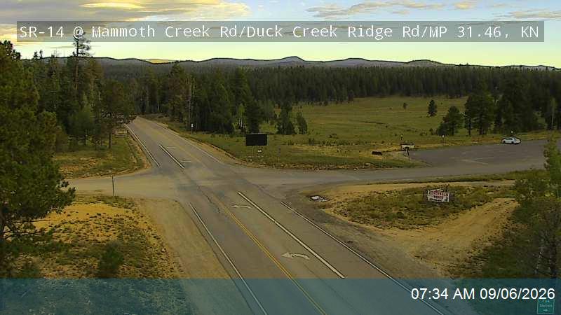 SR-14 EB @ Mammoth Creek Rd / Duck Creek Ridge Rd / MP 31.06, KN live camera view