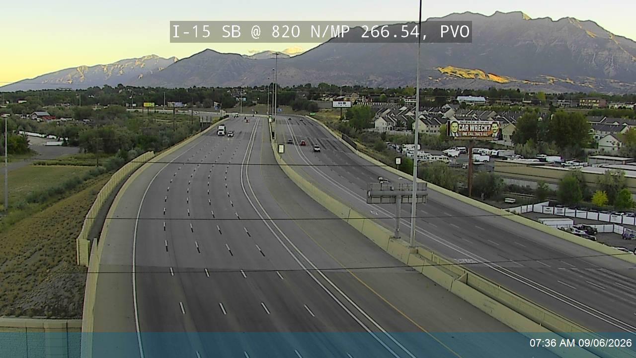 I-15 SB @ 820 N / MP 266.54, PVO live camera view