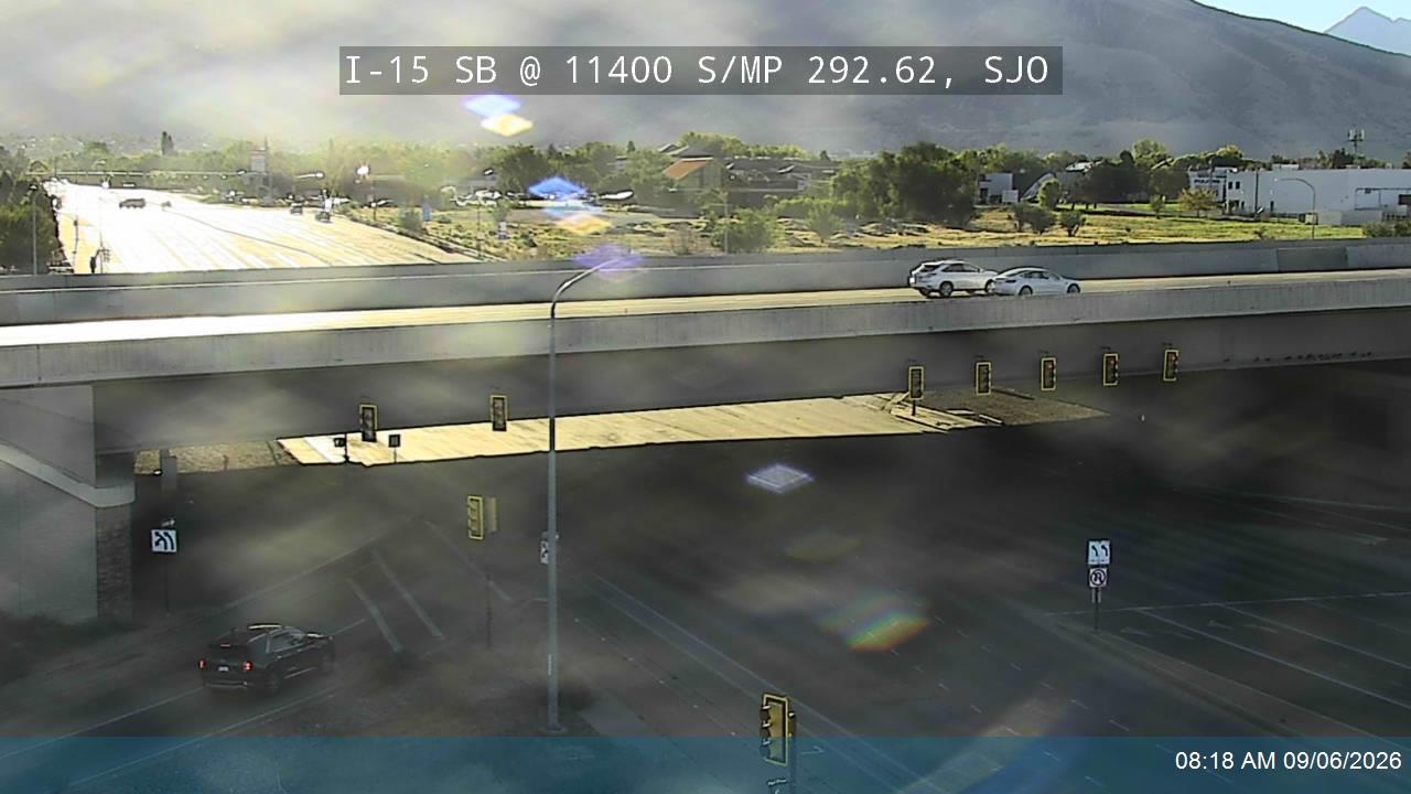 I-15 SB @ 11400 S / SR-175 / MP 292.62, SJO live camera view