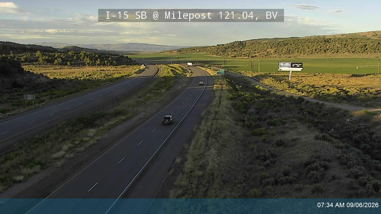 I-15 SB @ Milepost 121.04, BV live camera view