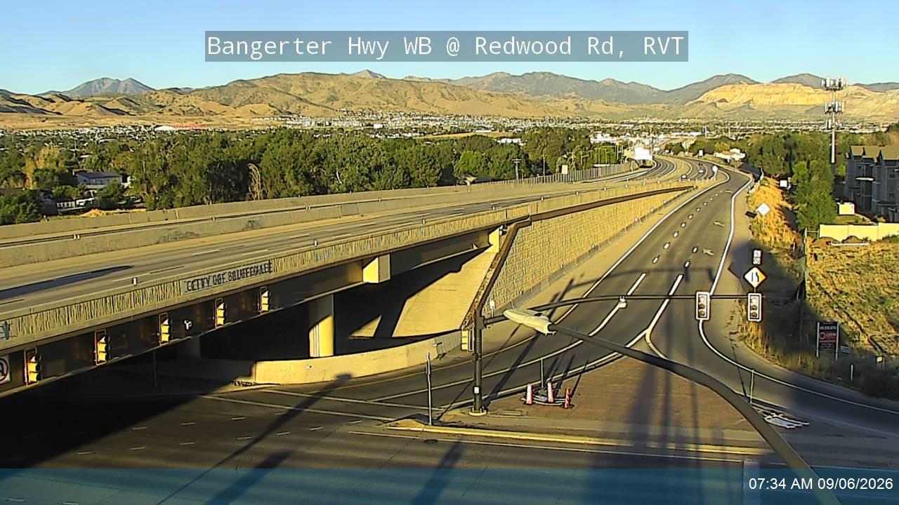 Bangerter Hwy / SR-154 WB @ Redwood Rd / SR-68, RVT live camera view