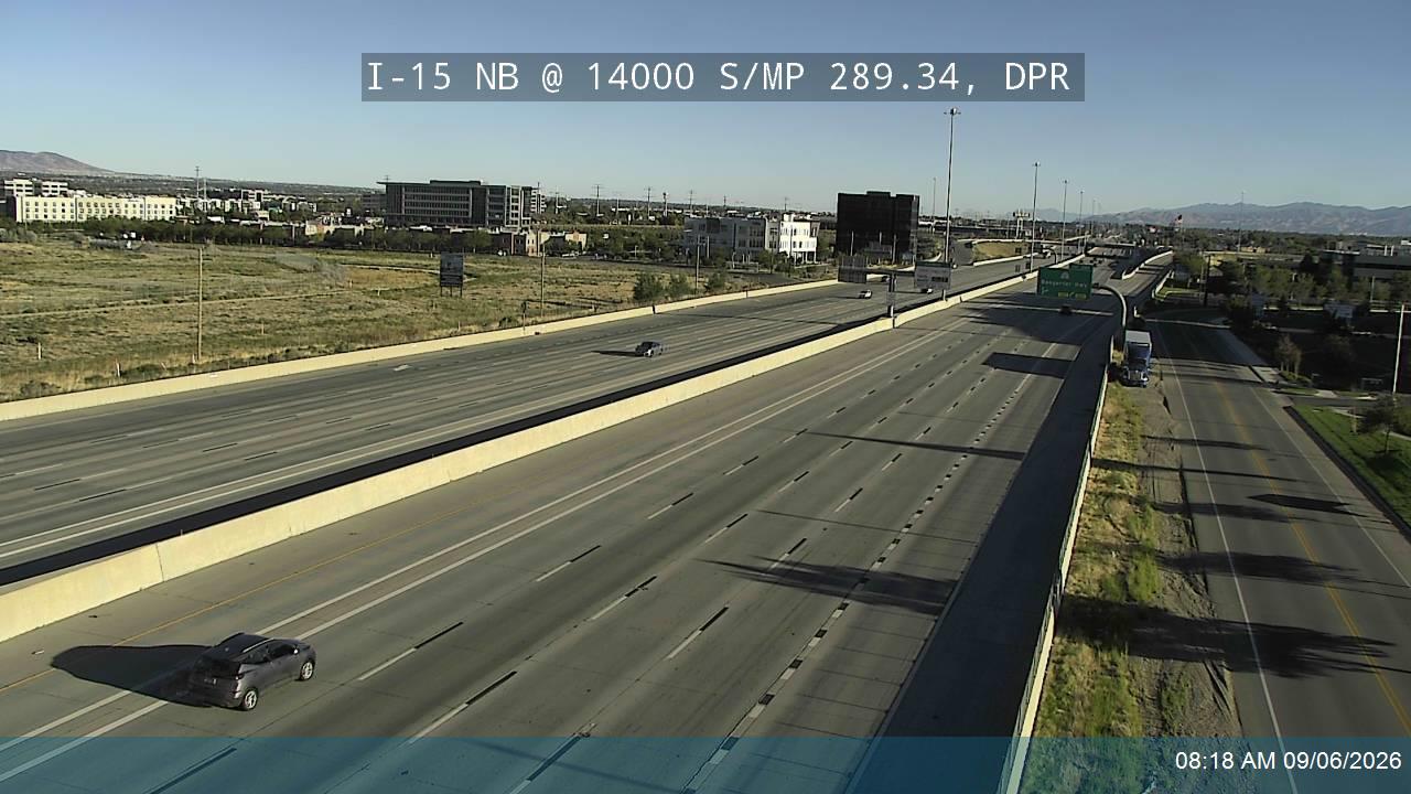 I-15 NB @ 14000 S / MP 289.34, DPR live camera view
