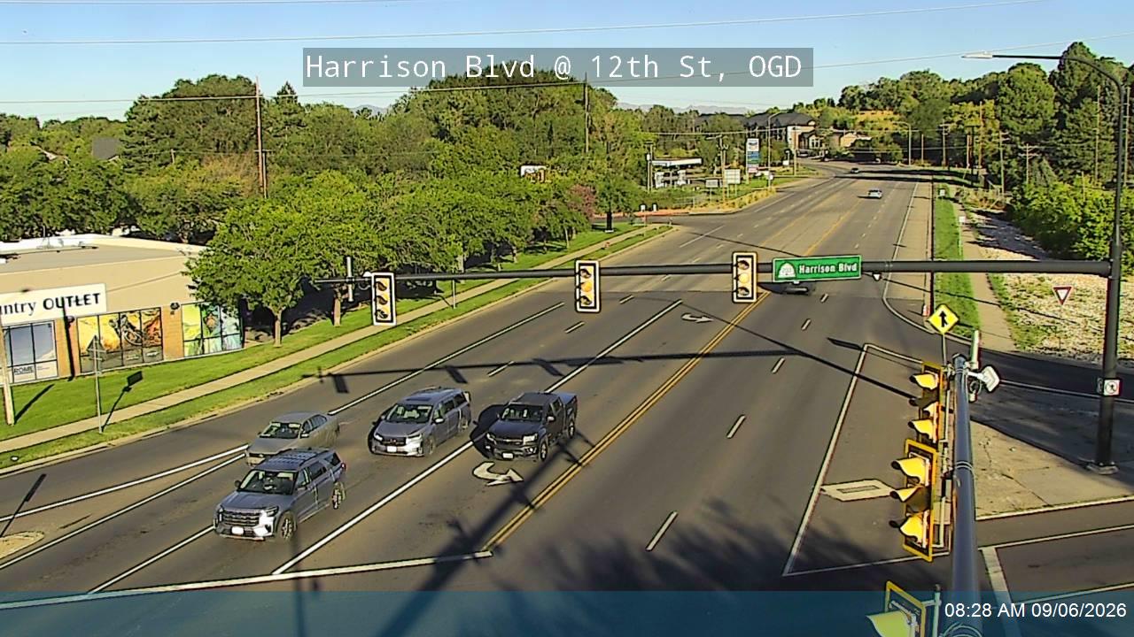 Harrison Blvd / SR-203 @ 12th St / Ogden Canyon Rd / SR-39, OGD live camera view