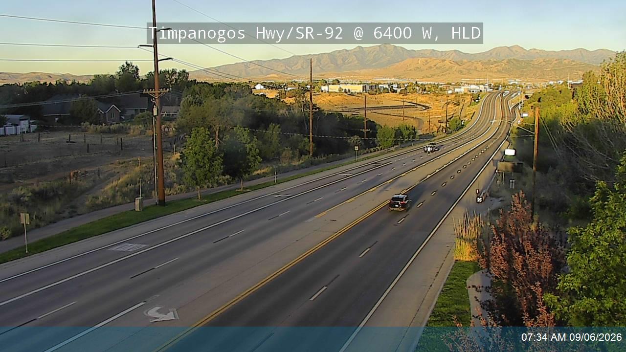 Timpanogos Hwy / 11000 N / SR-92 @ 6400 W, HLD live camera view