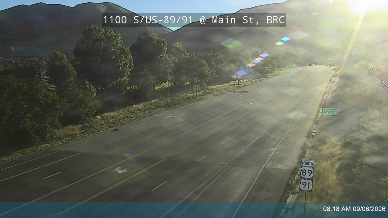 1100 S / US-89/91 @ Main St / US-89 / SR-13, BRC live camera view