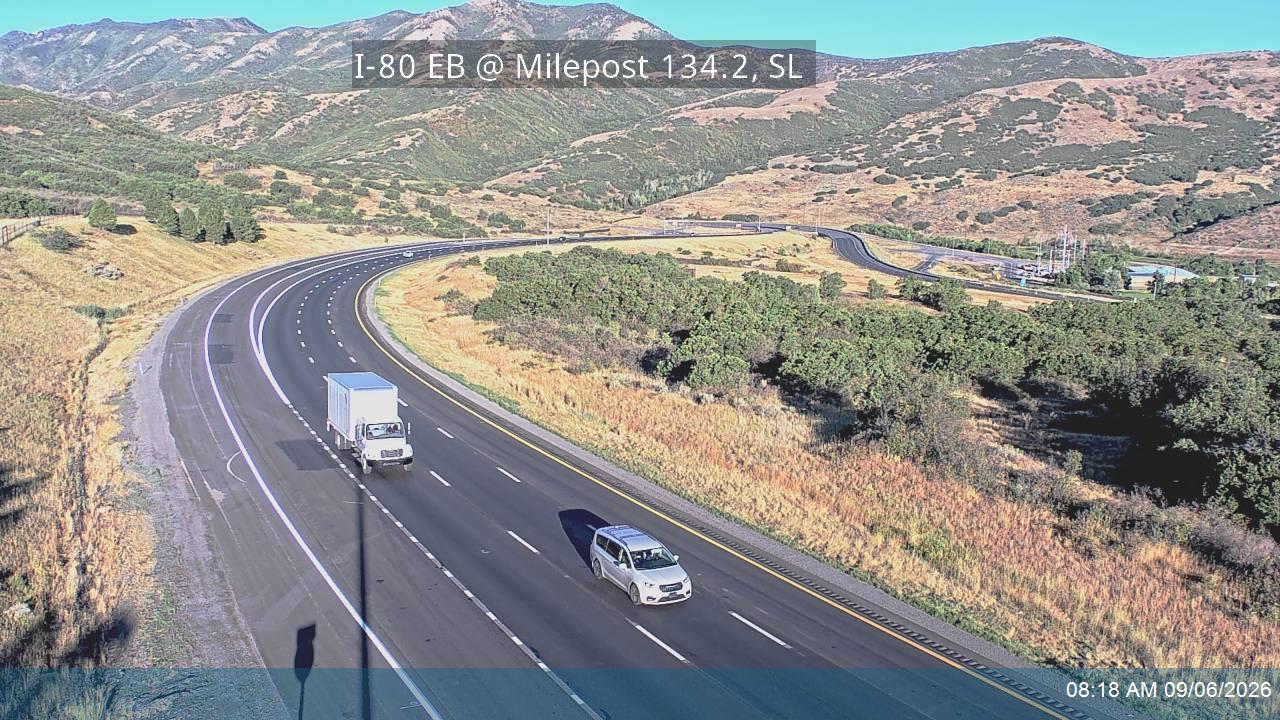 I-80 / Parleys Canyon EB @ Milepost 134.2, SL live camera view