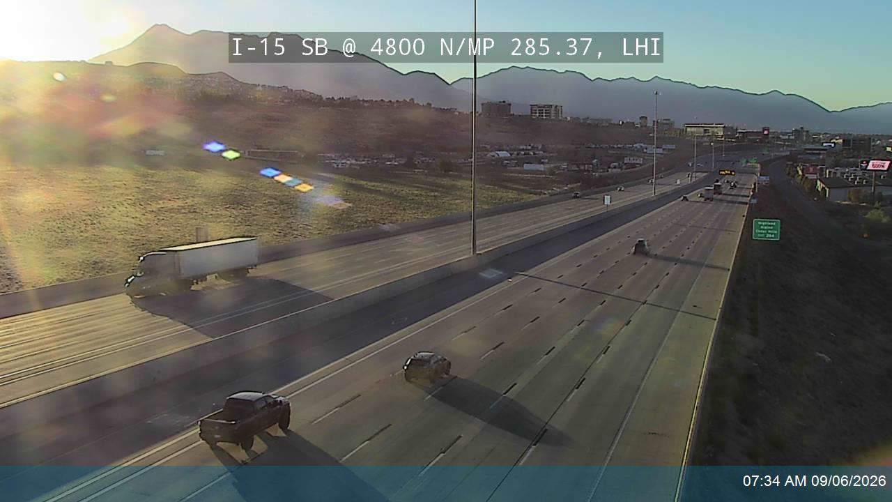 I-15 SB @ 4800 N / MP 285.37, LHI live camera view