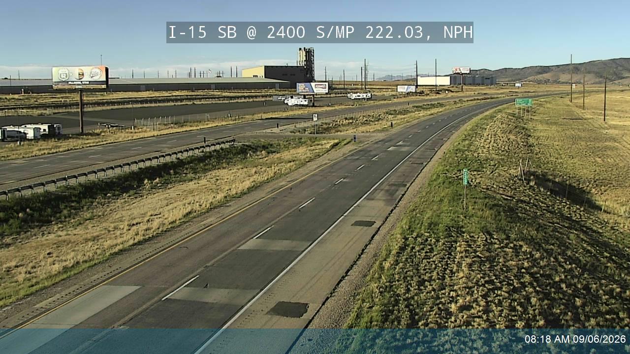 I-15 SB @ 2400 S / MP 222.03, NPH live camera view