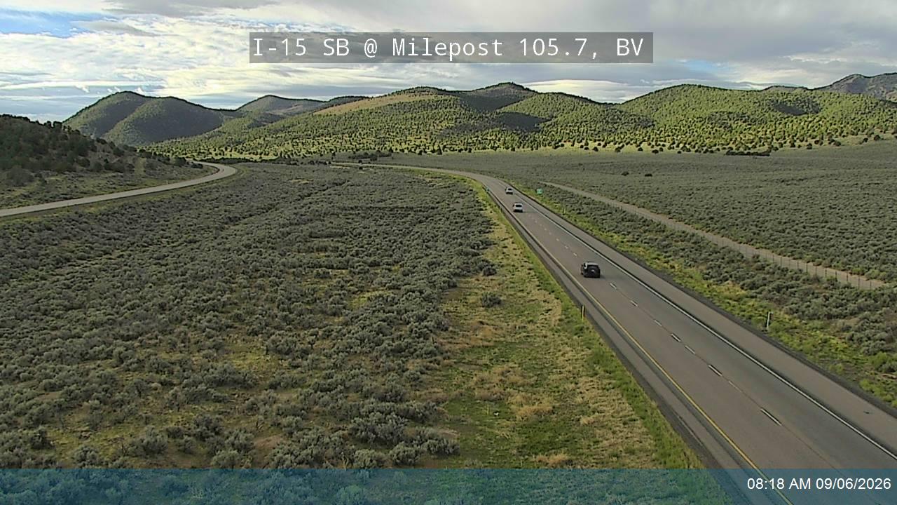 I-15 SB @ Milepost 105.7, BV live camera view