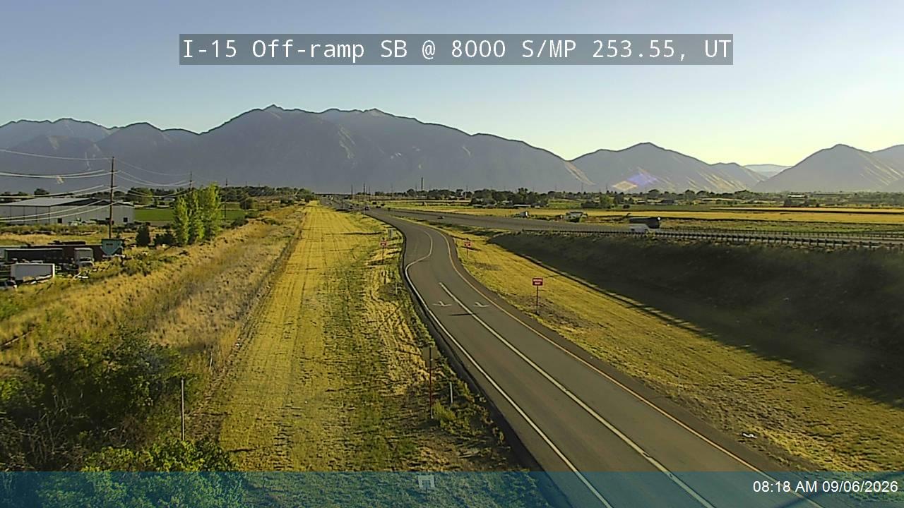 I-15 Off-ramp SB @ 8000 S / SR-164 / MP 253.55, UT live camera view