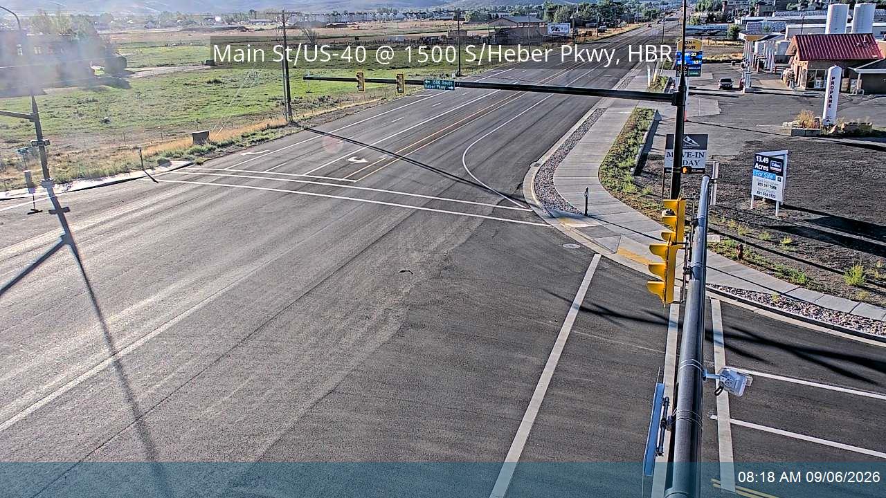 Main St / US-40 @ 1500 S / Heber Pkwy, HBR live camera view
