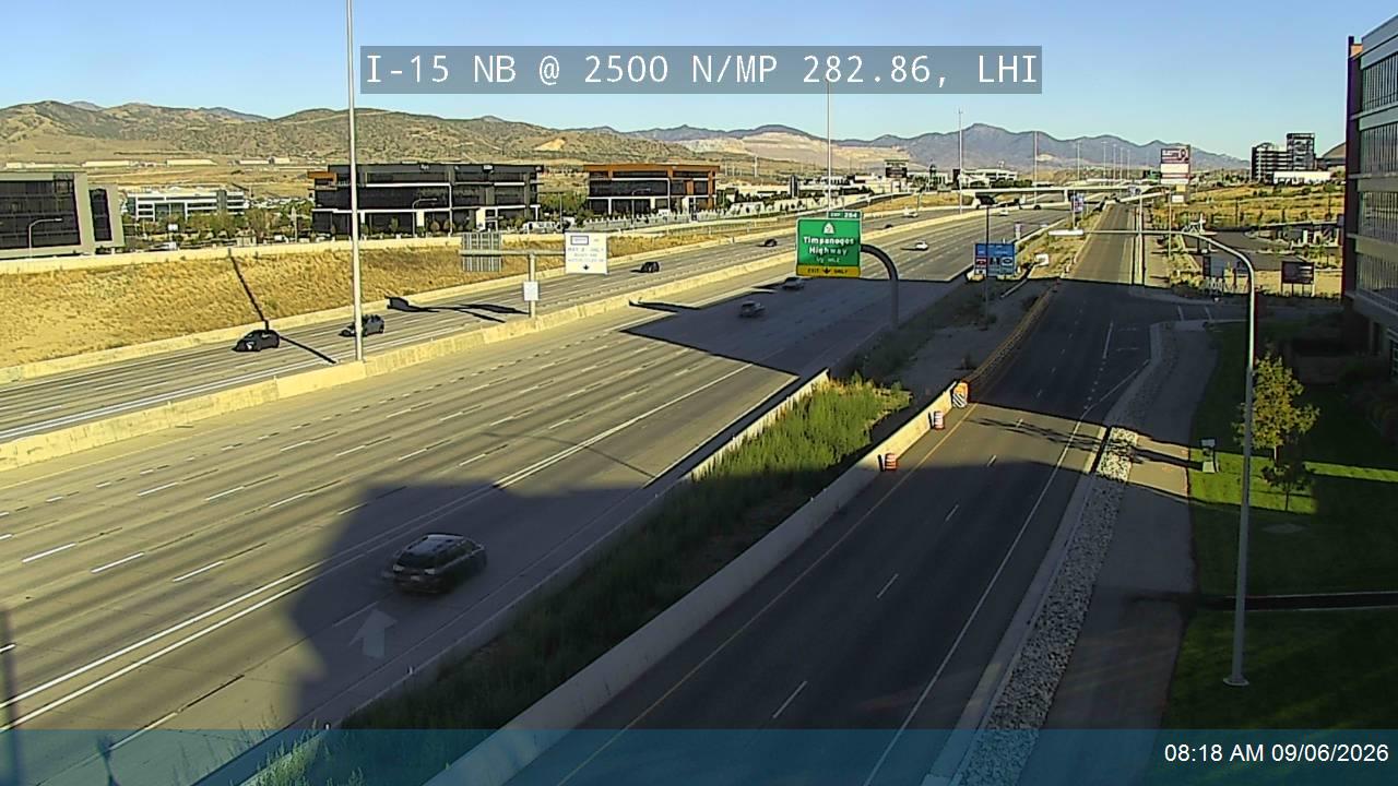I-15 NB @ 2500 N / MP 282.86, LHI live camera view