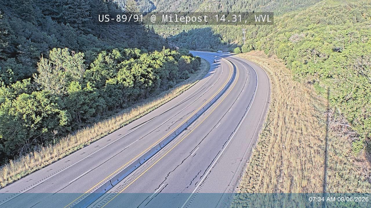 US-89/91 @ Milepost 14.31, WVL live camera view