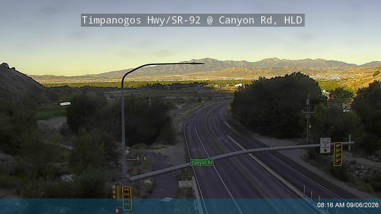 Timpanogos Hwy / SR-92 @ Canyon Rd, HLD live camera view