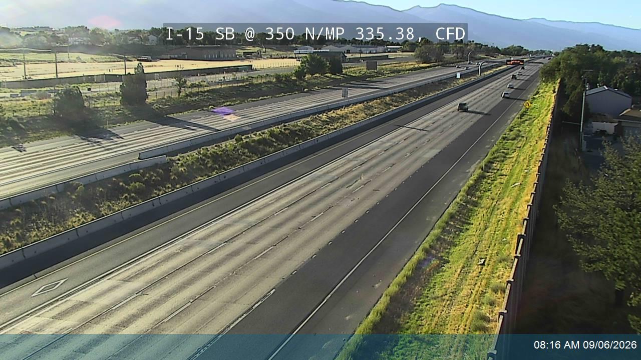 I-15 SB @ 350 N / MP 335.38, CFD live camera view