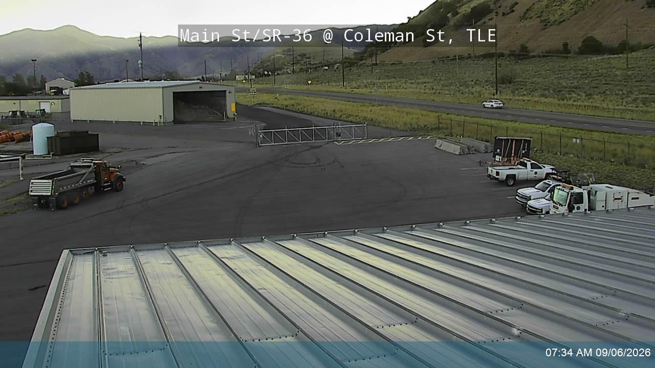 Main St / SR-36 @ Tooele Shed / Coleman St / MP 52.63, TLE live camera view