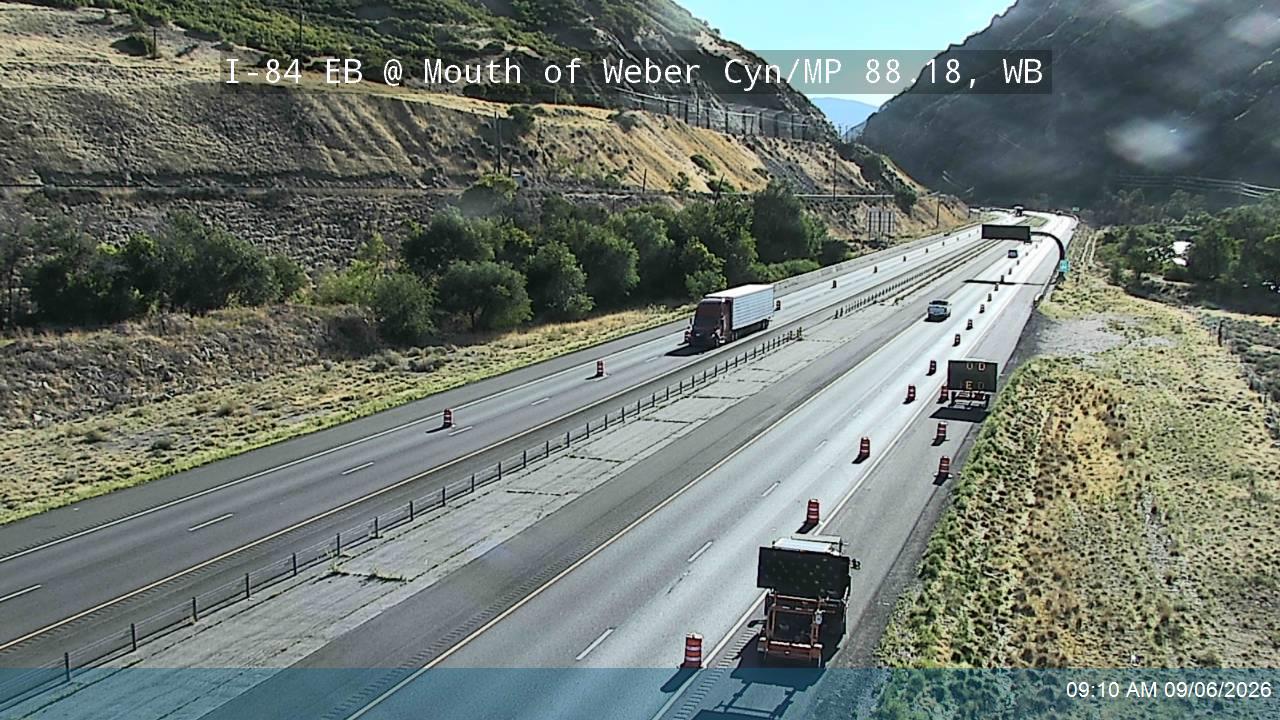 I-84 EB @ Mouth of Weber Cyn / MP 88.18, WB live camera view