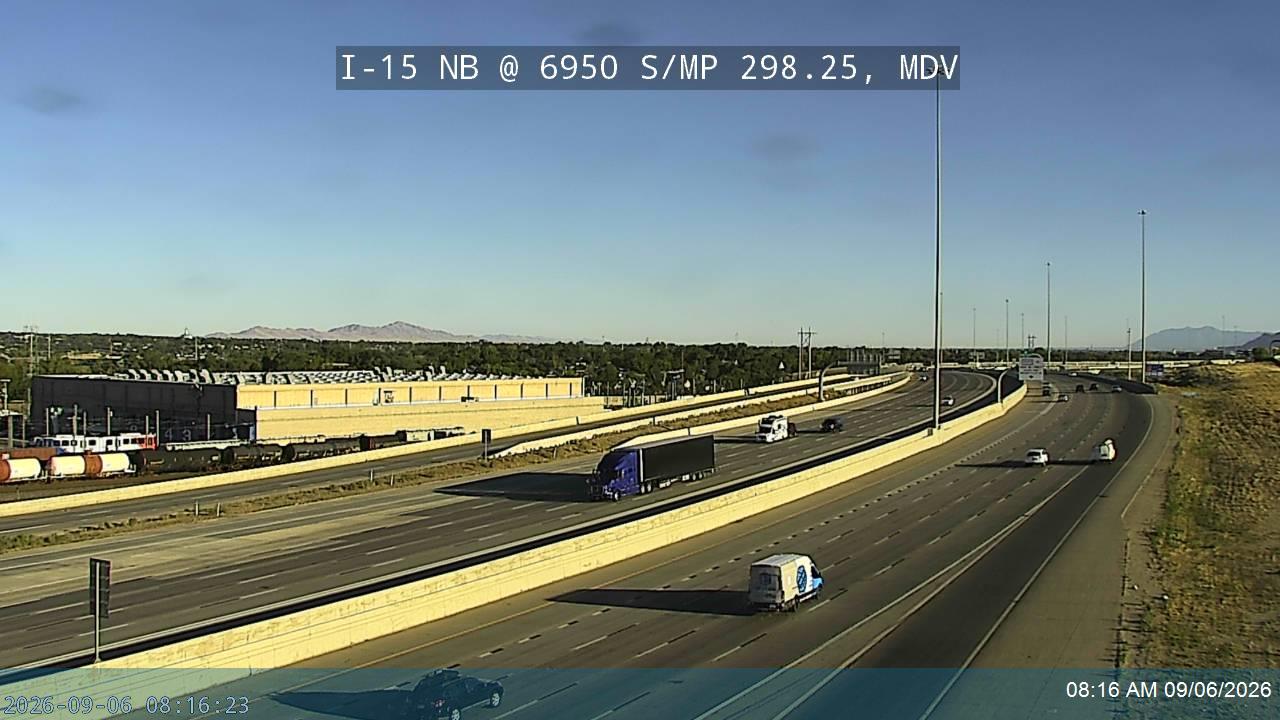 I-15 NB @ 6950 S / MP 298.25, MDV live camera view
