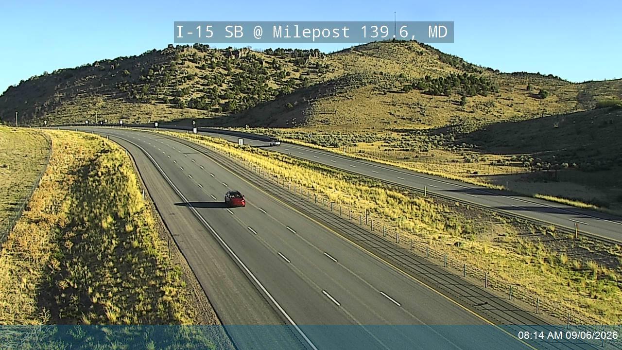 I-15 SB @ Milepost 139.6, MD live camera view