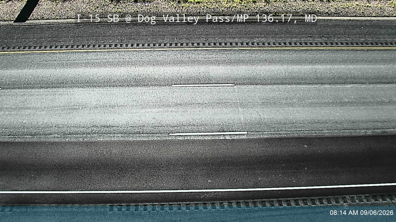 I-15 SB @ Dog Valley Pass/MP 136.17, MD live camera view