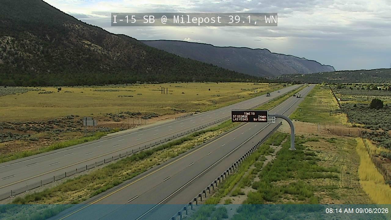 I-15 SB @ Milepost 39.1, WN live camera view
