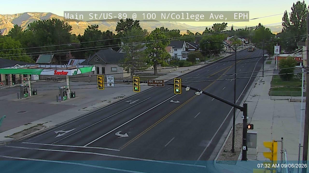Main St / US-89 @ 100 N / College Ave / SR-290, EPH live camera view