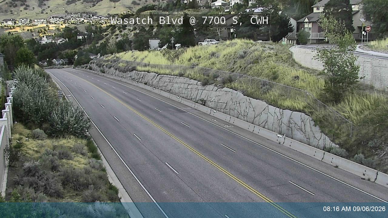 Wasatch Blvd / 3650 E / SR-210 @ 7700 S, CWH live camera view