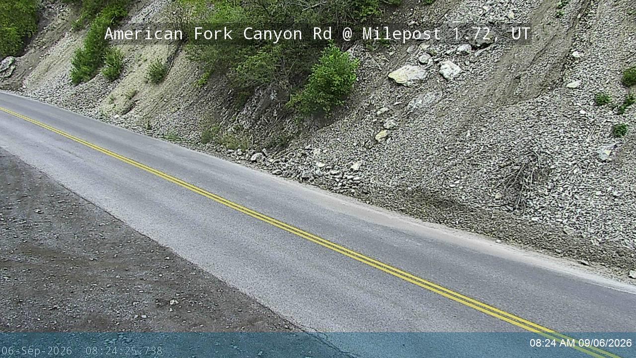 American Fork Canyon Rd / SR-144 @ Milepost 1.72, UT live camera view