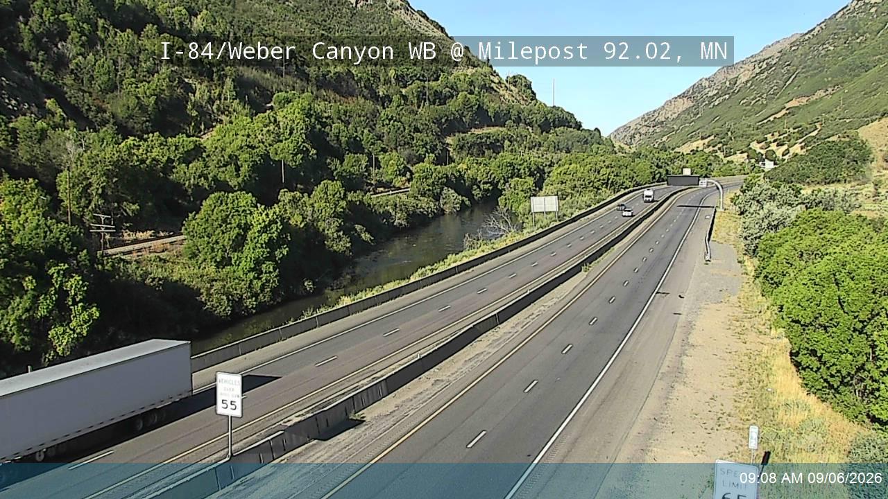 I-84 / Weber Canyon WB @ Milepost 92.02, MN live camera view