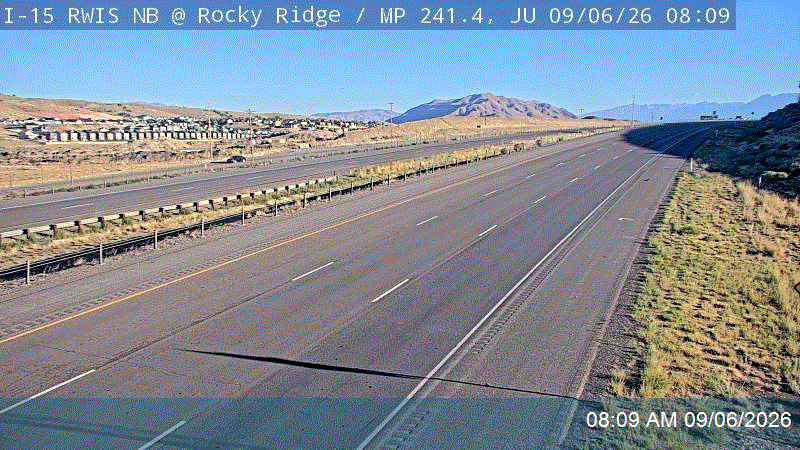 I-15 RWIS NB @ Rocky Ridge / MP 241.4, JU live camera view