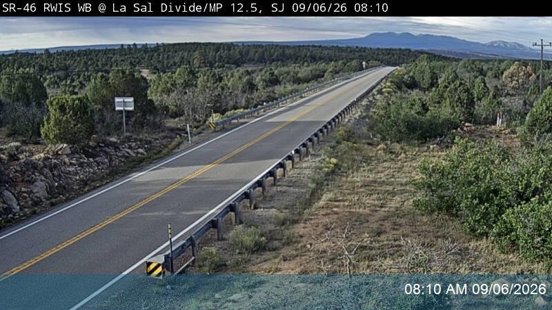 SR-46 RWIS WB @ La Sal Divide / MP 12.5, SJ live camera view
