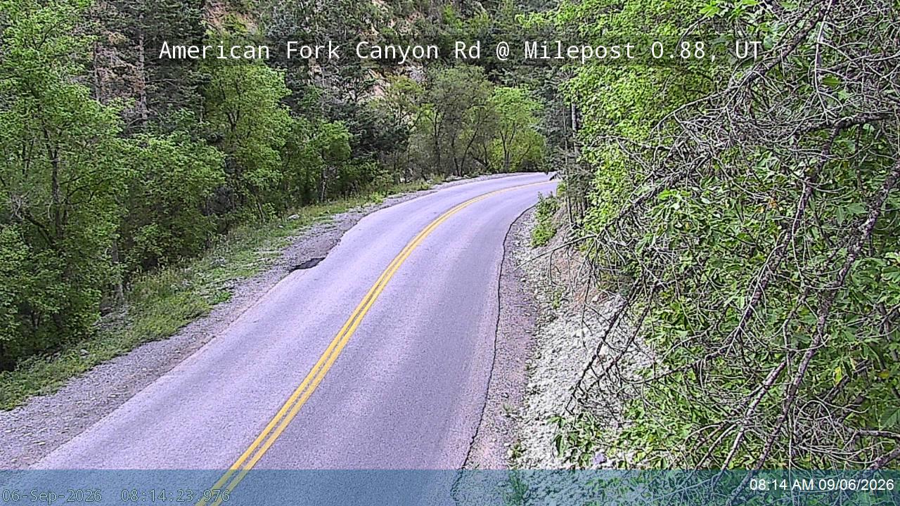 American Fork Canyon Rd / SR-144 @ Milepost 0.88, UT live camera view