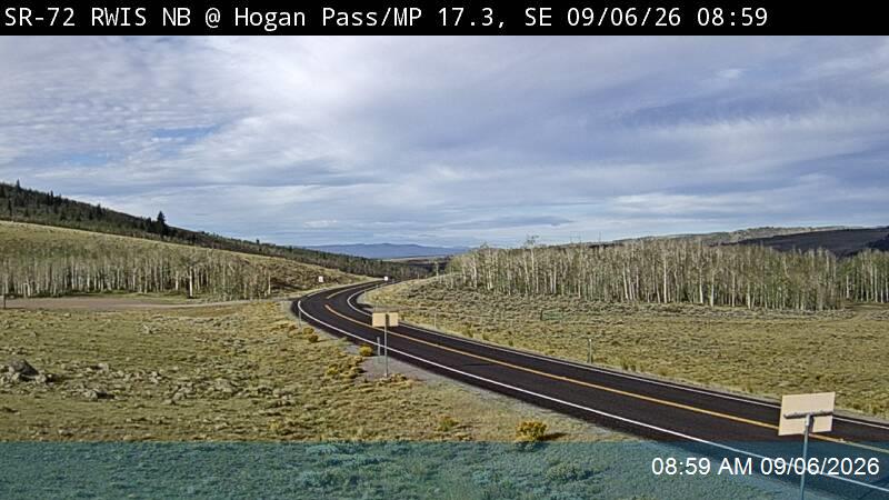 SR-72 RWIS NB @ Hogan Pass / MP 17.32, SE live camera view