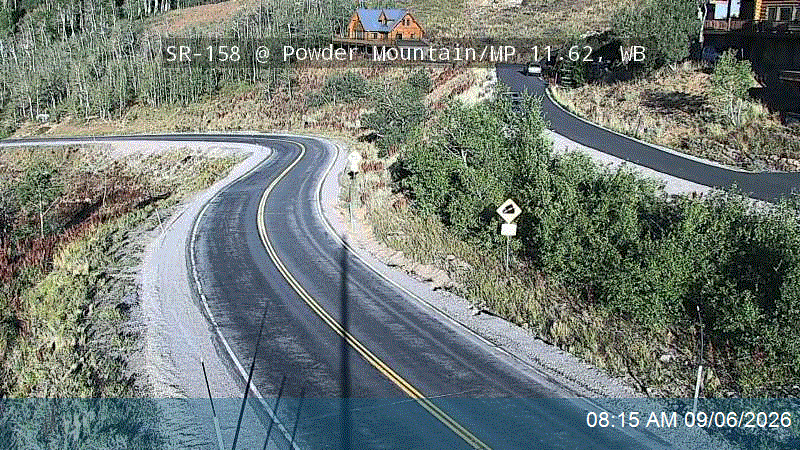 SR-158 @ Powder Mountain / MP 11.62, WB live camera view
