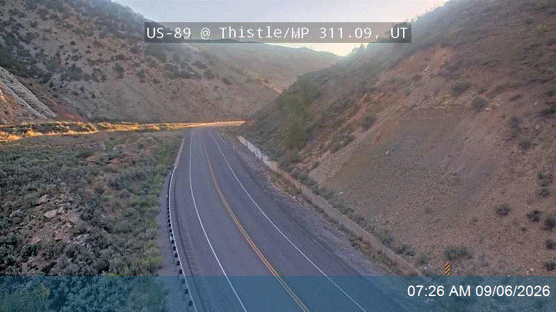 US-89 @ Thistle / MP 311.09, UT live camera view