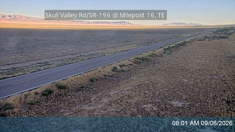 Skull Valley Rd / SR-196 @ Milepost 16, TE live camera view