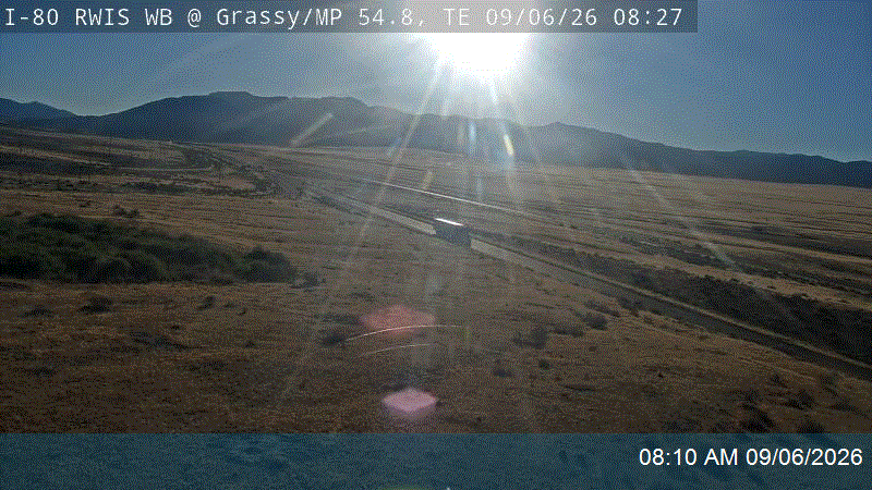 I-80 RWIS WB @ Grassy Knolls Rest Area / MP 54.8, TE live camera view