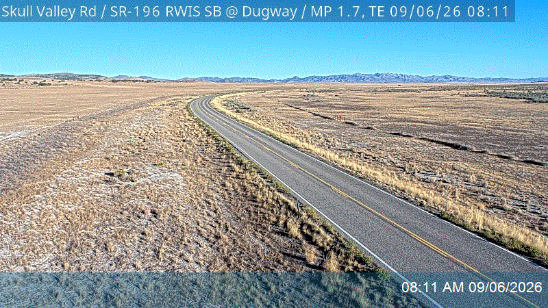 Skull Valley Rd / SR-196 RWIS SB @ Dugway / MP 1.7, TE live camera view