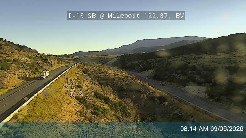 I-15 SB @ Milepost 122.87, BV live camera view