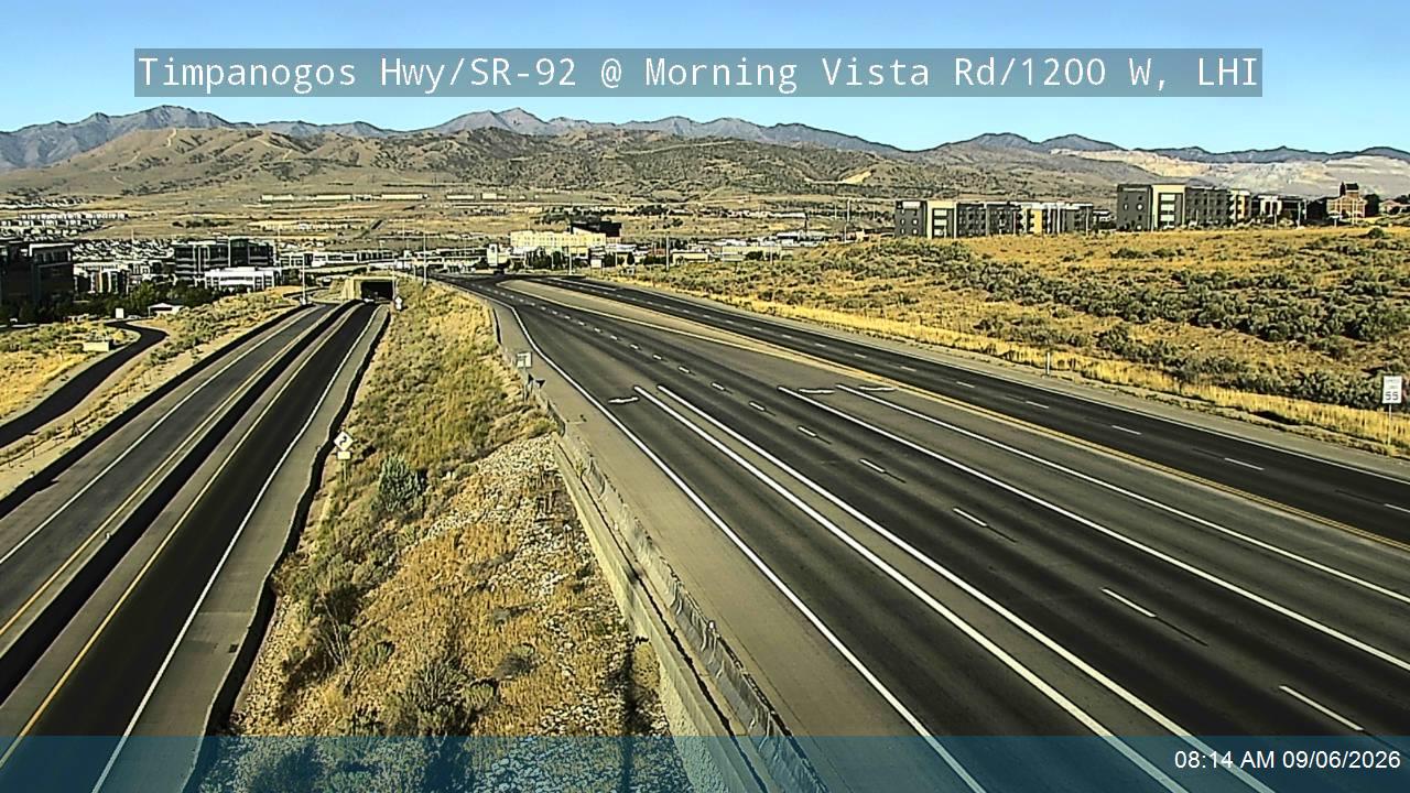 Timpanogos Hwy / 3500 N / SR-92 @ Morning Vista Rd / 1200 W, LHI live camera view