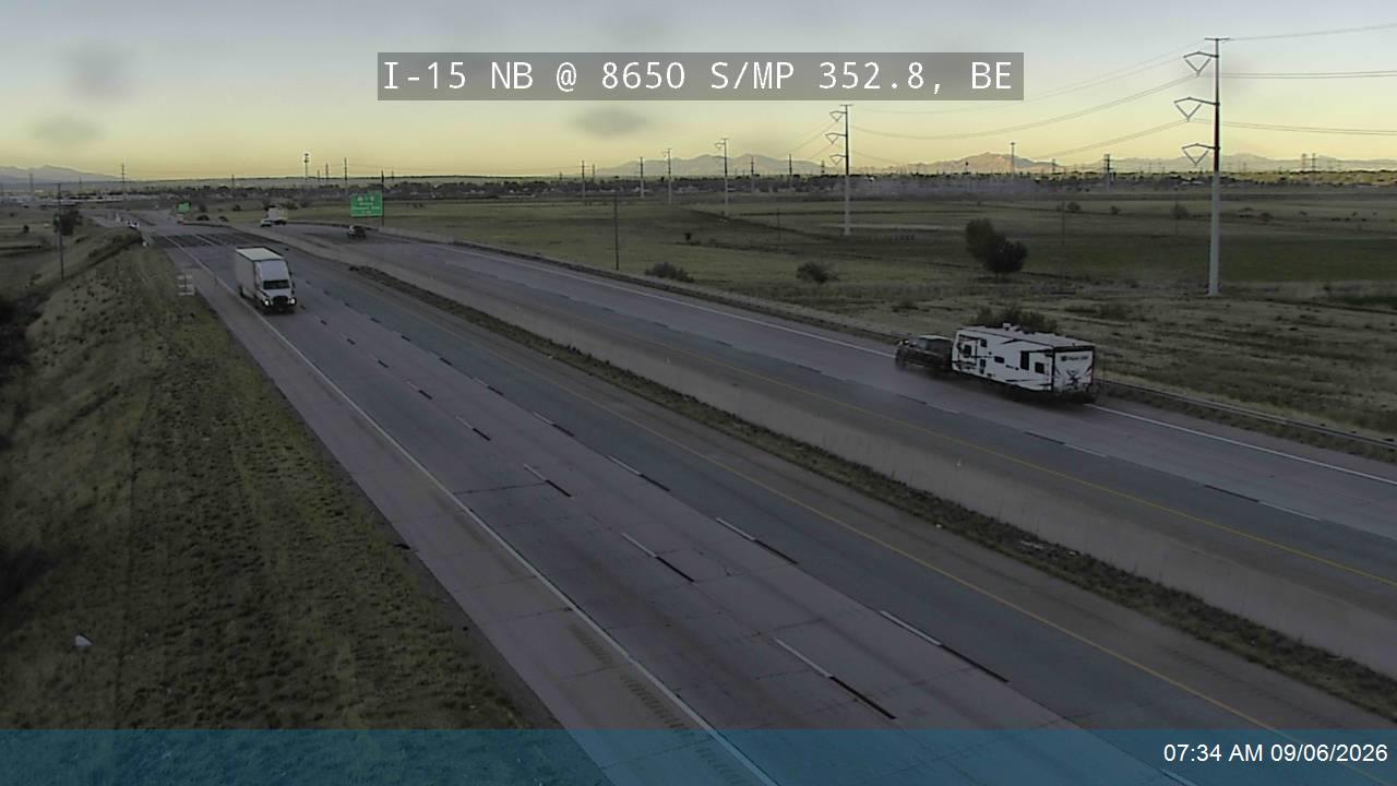 I-15 NB @ 8650 S / MP 352.8, BE live camera view