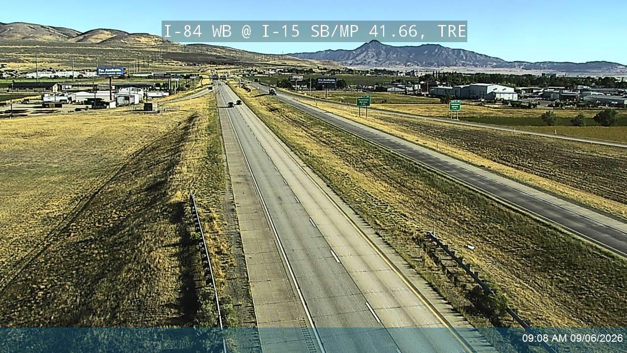 I-84 WB @ I-15 SB / MP 41.66, TRE live camera view
