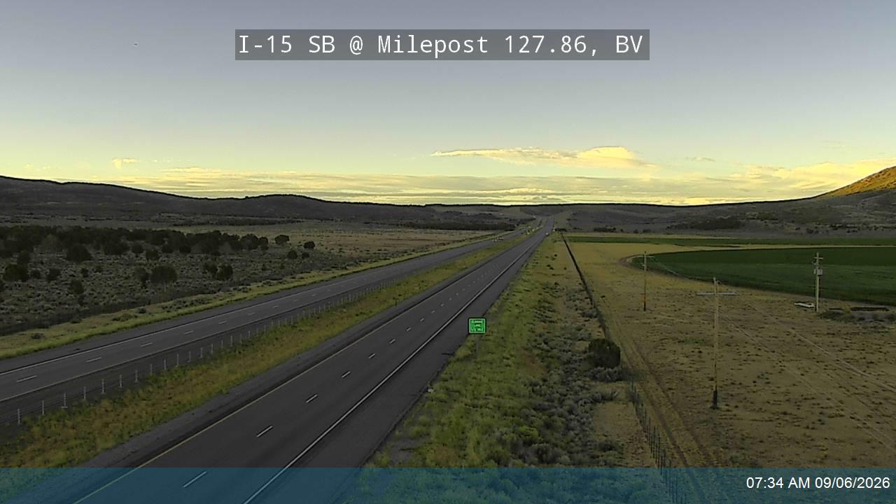 I-15 SB @ Milepost 127.86, BV live camera view